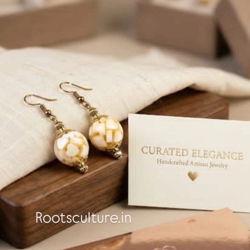 Vintage Mosaic Bead Drop Earrings
