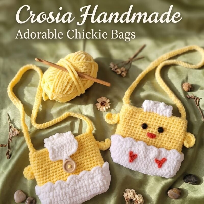 Cute Crochet Hatching Chickie Crossbody Purse
